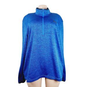 Under Armour Women's Team Royal Black Heather Armour Fleece 1/2 Zip T-Shirt XL